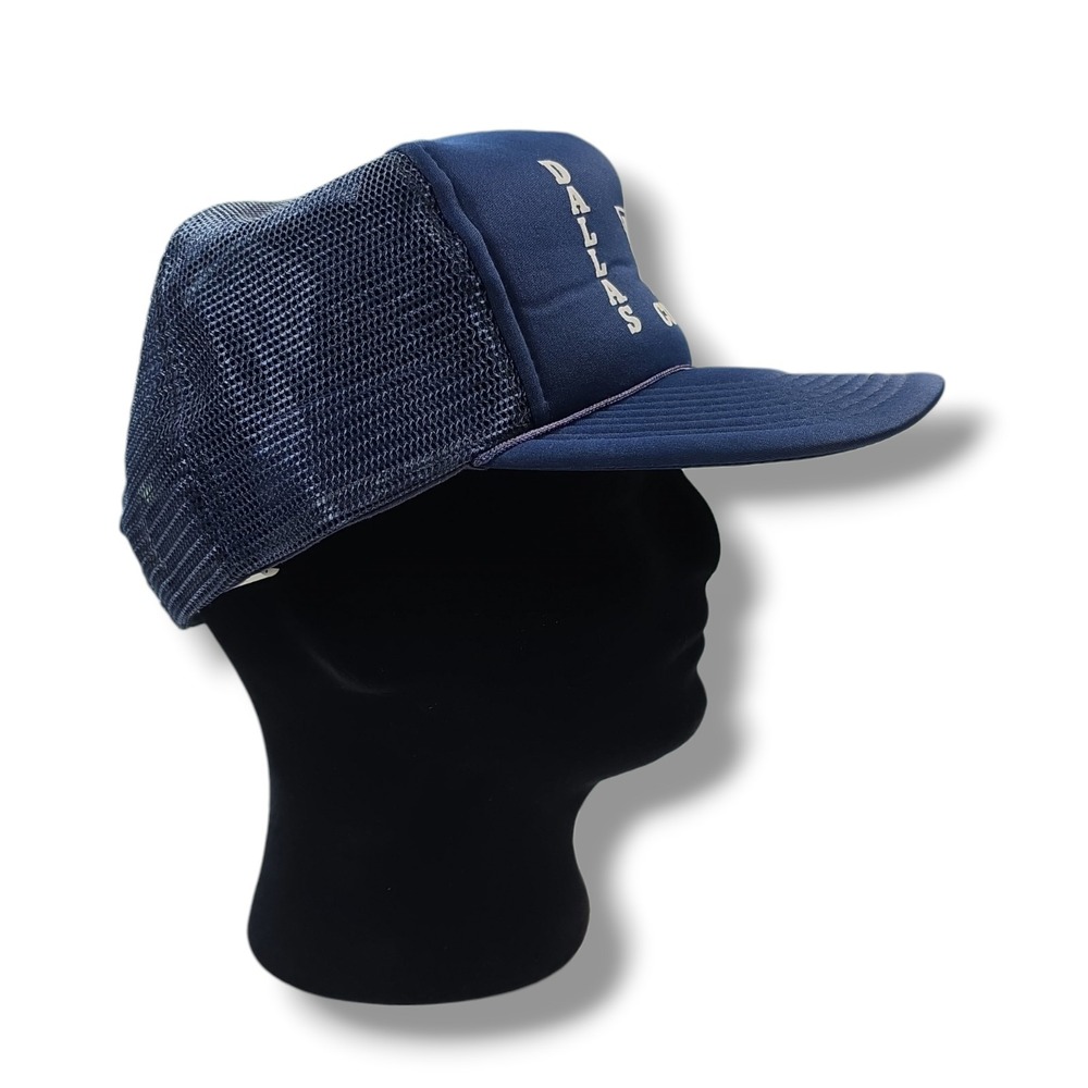 Vintage Dallas Cowboys Trucker Mesh Foam Rope Snapback Navy Blue Hat Cap - Picture 5 of 9